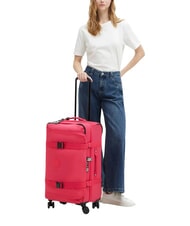 KIPLING SPONTANEOUS Medium size trolley resort pink - Semi-rigid Trolley Cases - 8