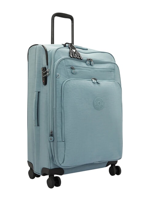 NEW YOURI SPIN M Medium size trolley relaxed grey - Semi-rigid Trolley Cases