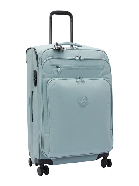 NEW YOURI SPIN M Medium size trolley relaxed grey - Semi-rigid Trolley Cases