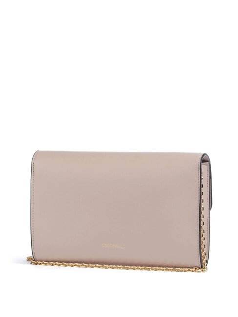 CAMPIONARIO - MAGIE 2NITE Leather clutch bag with chain shoulder strap rosette - Women&rsquo;s Bags