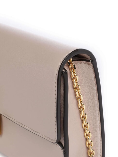 CAMPIONARIO - MAGIE 2NITE Leather clutch bag with chain shoulder strap rosette - Women&rsquo;s Bags