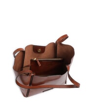 THE BRIDGE ICONS Leather shopper bag with clutch BROWN - Women&rsquo;s Bags - 4
