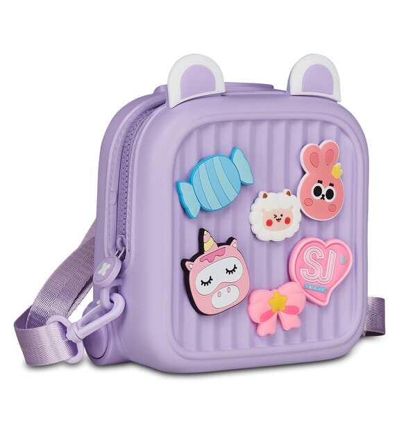 GIRLY PINS Mini backpack with removable pins English lavender - Backpacks & School and Leisure