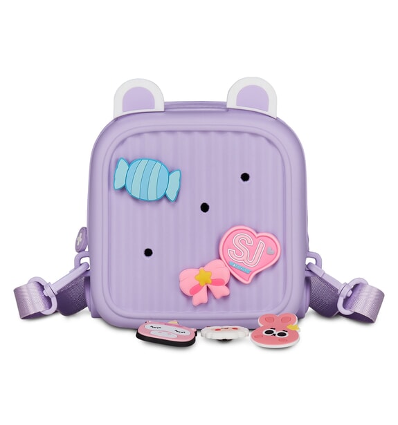 GIRLY PINS Mini backpack with removable pins English lavender - Backpacks & School and Leisure