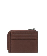 PIQUADRO CRONUS Leather card holder BROWN - Men&rsquo;s Wallets - 3