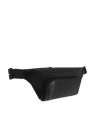 PIQUADRO P16PLUS SPCIAL Recycled fabric and leather bum bag Black - Hip pouches - 2