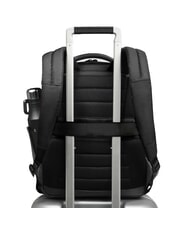 PIQUADRO WOLLEM 14" mixed leather laptop backpack Black - Laptop backpacks - 2