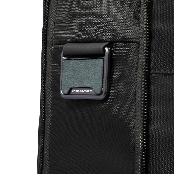 WOLLEM 14" mixed leather laptop backpack Black - Laptop backpacks