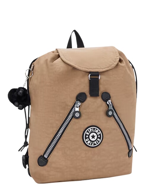 NEW FUNDAMENTAL L Fabric backpack early tan heritage - Backpacks & School and Leisure