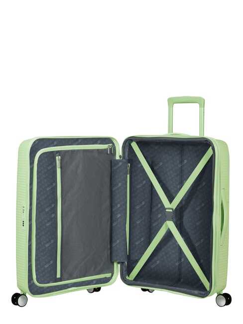 SOUNDBOX SPINNER Medium trolley, expandable green kiwi - Rigid Trolley Cases