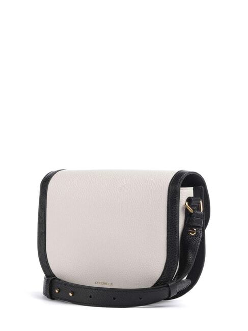 CAMPIONARIO - DEW BICOLOR Mini shoulder bag, in leather white/black - Women&rsquo;s Bags