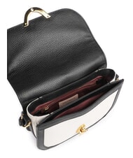 COCCINELLE CAMPIONARIO - DEW BICOLOR Mini shoulder bag, in leather white/black - Women&rsquo;s Bags - 3