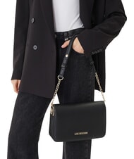 LOVE MOSCHINO CHUNKY TAB Shoulder bag Black - Women&rsquo;s Bags - 2