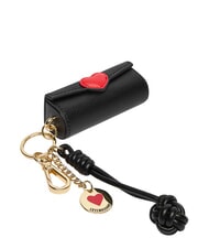LOVE MOSCHINO CHARMS Keychain with metal logo black/red/black - Key holders - 3