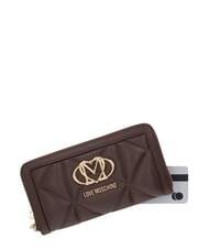 LOVE MOSCHINO EMBOSSED Large zip-around wallet chocolate - Women&rsquo;s Wallets - 3
