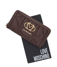 LOVE MOSCHINO EMBOSSED Large zip-around wallet chocolate - Women&rsquo;s Wallets - 4