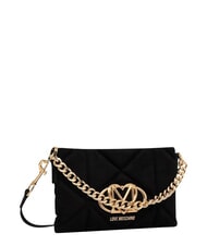 LOVE MOSCHINO EMBOSSED Clutch bag with chain Black - Women&rsquo;s Bags - 3
