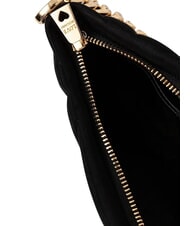 LOVE MOSCHINO EMBOSSED Clutch bag with chain Black - Women&rsquo;s Bags - 4