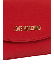 LOVE MOSCHINO CHUNKY TAB Bag with flap and shoulder strap RED - Women&rsquo;s Bags - 5