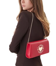 LOVE MOSCHINO SMART DAILY Clutch bag with metal shoulder strap RED - Women&rsquo;s Bags - 2