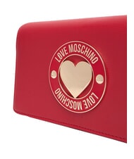 LOVE MOSCHINO SMART DAILY Clutch bag with metal shoulder strap RED - Women&rsquo;s Bags - 5