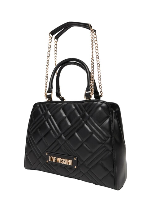 QUILTED Handbag, with chain shoulder strap Black - Women&rsquo;s Bags