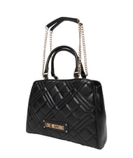 LOVE MOSCHINO QUILTED Handbag, with chain shoulder strap Black - Women&rsquo;s Bags - 4