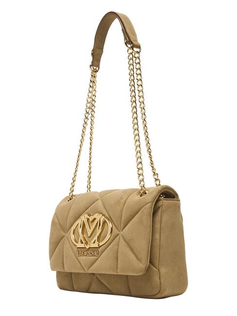 EMBOSSED Mini shoulder bag, with chain sand - Women&rsquo;s Bags