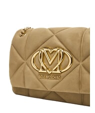 LOVE MOSCHINO EMBOSSED Mini shoulder bag, with chain sand - Women&rsquo;s Bags - 5