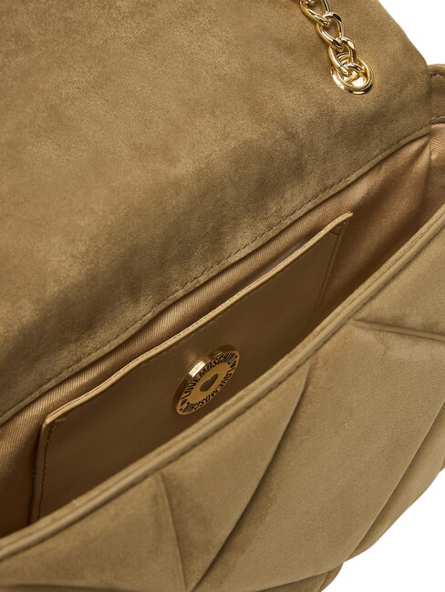 EMBOSSED Mini shoulder bag, with chain sand - Women&rsquo;s Bags