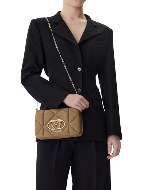 EMBOSSED Shoulder bag, double portability sand - Women&rsquo;s Bags