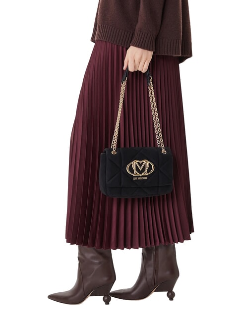 EMBOSSED Mini shoulder bag, with chain Black - Women&rsquo;s Bags