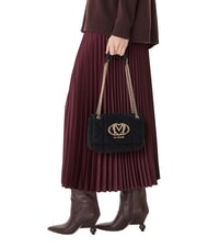 LOVE MOSCHINO EMBOSSED Mini shoulder bag, with chain Black - Women&rsquo;s Bags - 2