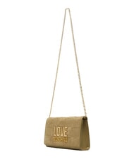 LOVE MOSCHINO PATCHY Clutch bag with chain sand - Women&rsquo;s Bags - 4
