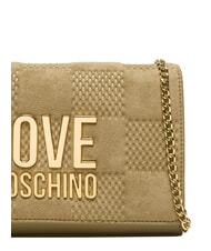 LOVE MOSCHINO PATCHY Clutch bag with chain sand - Women&rsquo;s Bags - 5