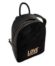 LOVE MOSCHINO PATCHY Backpack with logo Black - Women&rsquo;s Bags - 5