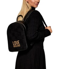 LOVE MOSCHINO PATCHY Backpack with logo Black - Women&rsquo;s Bags - 6