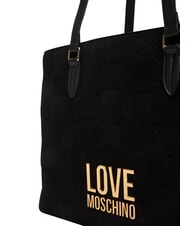 LOVE MOSCHINO PATCHY Shopping bag, shoulder bag Black - Women&rsquo;s Bags - 5