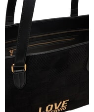 LOVE MOSCHINO PATCHY Shopping bag, shoulder bag Black - Women&rsquo;s Bags - 6