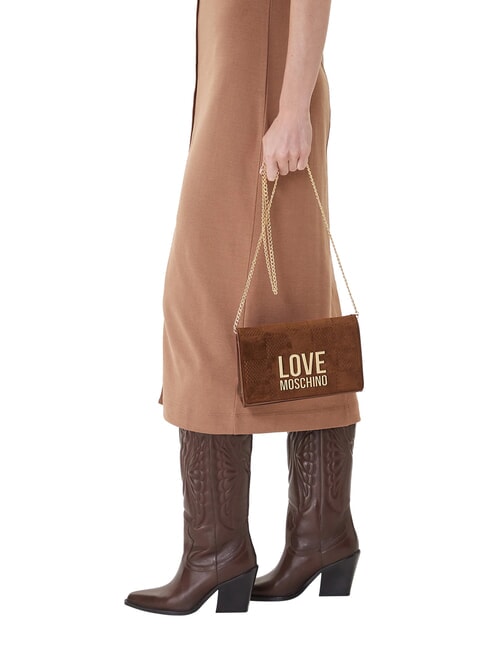 PATCHY Clutch bag with chain camel2 - Women&rsquo;s Bags