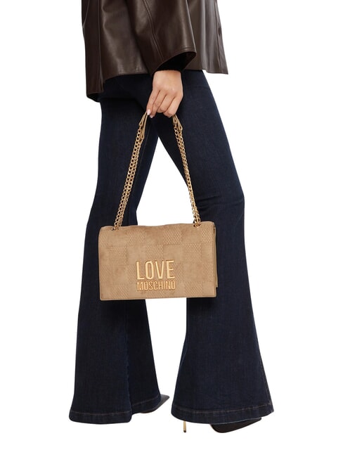 PATCHY Shoulder bag, with chain sand - Women&rsquo;s Bags