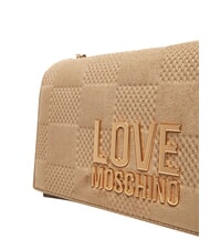 LOVE MOSCHINO PATCHY Shoulder bag, with chain sand - Women&rsquo;s Bags - 5