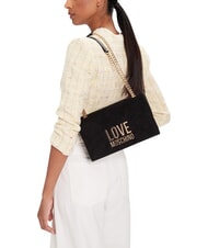 LOVE MOSCHINO PATCHY Shoulder bag, with chain Black - Women&rsquo;s Bags - 2