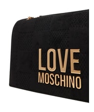 LOVE MOSCHINO PATCHY Shoulder bag, with chain Black - Women&rsquo;s Bags - 5