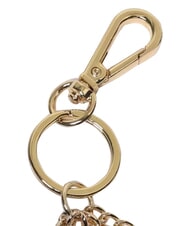 LOVE MOSCHINO CHARMS Keychain with metal logo black/red/black - Key holders - 3