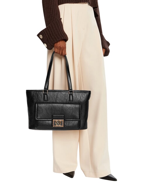 EMBOSSED Shopping bag, double portability Black - Women&rsquo;s Bags