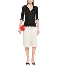 LOVE MOSCHINO EMBOSSED Mini shoulder bag, with chain RED - Women&rsquo;s Bags - 2