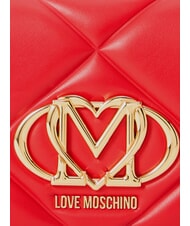 LOVE MOSCHINO EMBOSSED Mini shoulder bag, with chain RED - Women&rsquo;s Bags - 6
