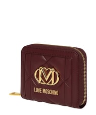 LOVE MOSCHINO EMBOSSED Small ziparound wallet wine - Women&rsquo;s Wallets - 3
