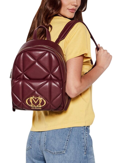 EMBOSSED Backpack with front pocket wine - Women&rsquo;s Bags